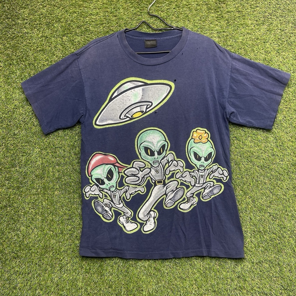 Vintage Animaniacs Shirt Mens Medium Warner Bros Aliens 1996 Cartoon Made In USA